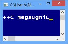 Programa que espelha uma string #include <iostream> #include <cstdlib> #include <cstring> using namespace std; int main ( ) {