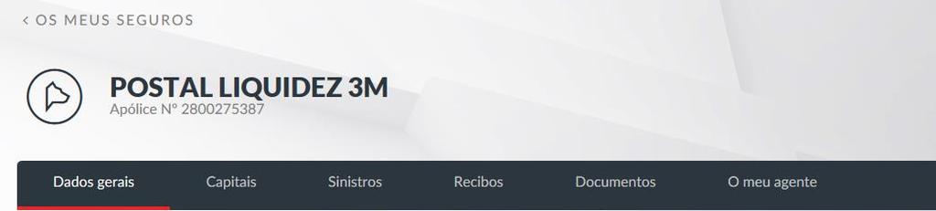 9. Seguros OS SEUS SEGUROS Todos os detalhes dos produtos adquiridos podem ser consultados na opção