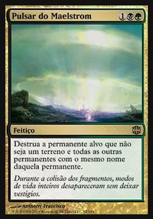 Meu oponente conjura Pulsar do Maelstrom dando alvo em uma ficha do Comandante do Grupo de Cerco. O que acontece?