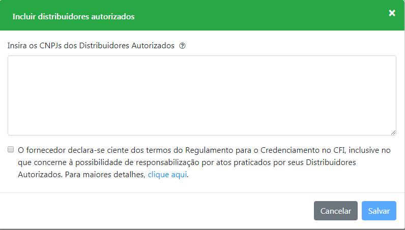 Como incluir? Digite ou copie/cole os CNPJs respeitando-se um CNPJ por linha.