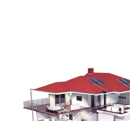 Sistema -Thermal Split Painel solar Controlador Radiador de baixa temperatura Sistema -thermal Split Piso radiante