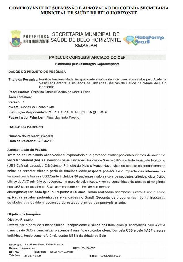 29 ANEXO B APROVAÇÃO PELO COMITÊ DE ÉTICA DA