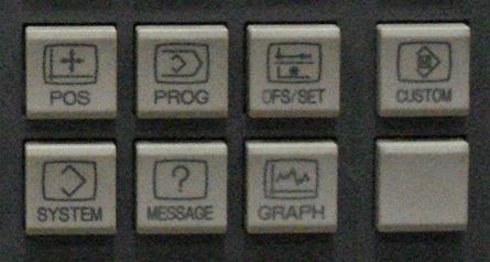 1.2 - PAINEL DE COMANDO - UNIDADE MDI 1.2.1 Teclas de navegação TECLAS POS PROGRAM OFS/SET CUSTOM SYSTEM MESSAGE GRAPH HELP PK 1 FUNÇÕES 1.