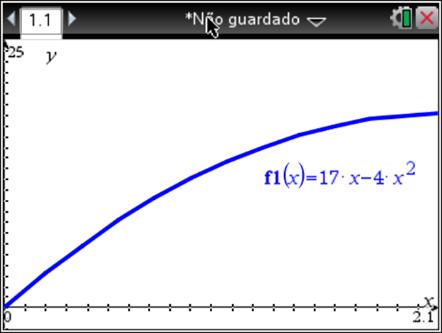 que o declive da linha do gráfico v = f(t), que indica a componente escalar da aceleração, é negativo. x = 17,0 t 4,