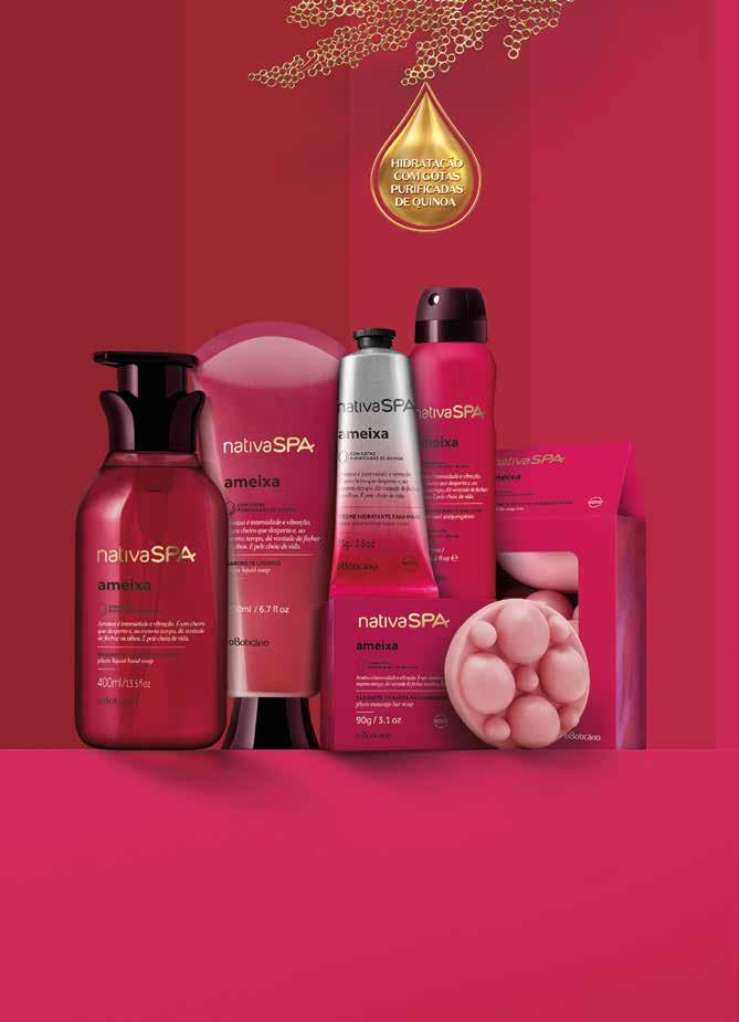 CORPO E CABELO NATIVA SPA AMEIXA CORPO SABONETE LÍQUIDO PARA MÃOS, 400 ml 74695 R$ 44,90 CREME PARA MÃOS, 75 g 71170 R$