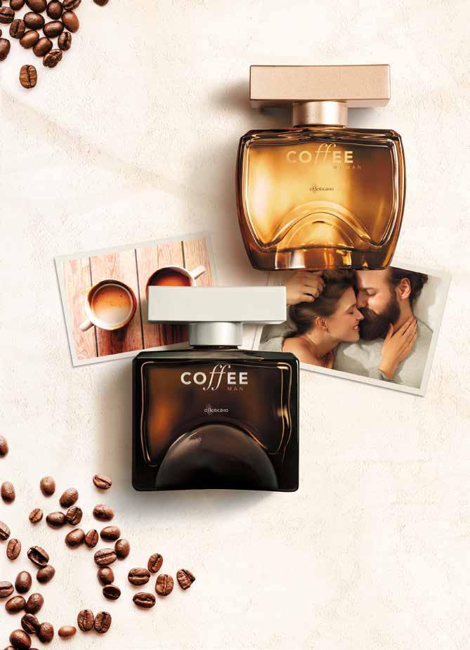 RENOVE A SUA PAIXÃO TODOS OS DIAS COFFEE WOMAN COLÔNIA, 100 ml 20601 R$ 124,90 R$ 99,90 economize R$ 25,00 Fragrância licorosa e frutada, com notas quentes de baunilha, madeiras cremosas e extrato de