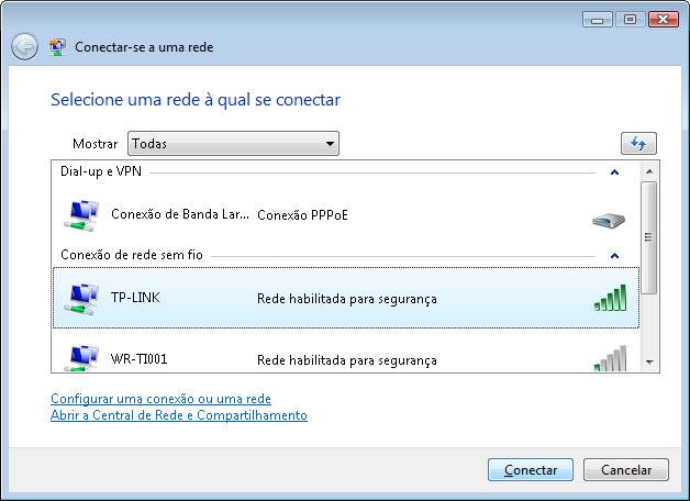 Conectando-se na rede sem-fios As instruções a seguir têm o objetivo de permitir o seu primeiro acesso à rede sem-fios deste roteador.