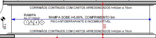 34 No segundo pavimento fica situado o auditório, com capacidade de 205 lugares sendo que 5 são destinados aos cadeirantes em setores distribuídos, 3 lugares para pessoas obesas.