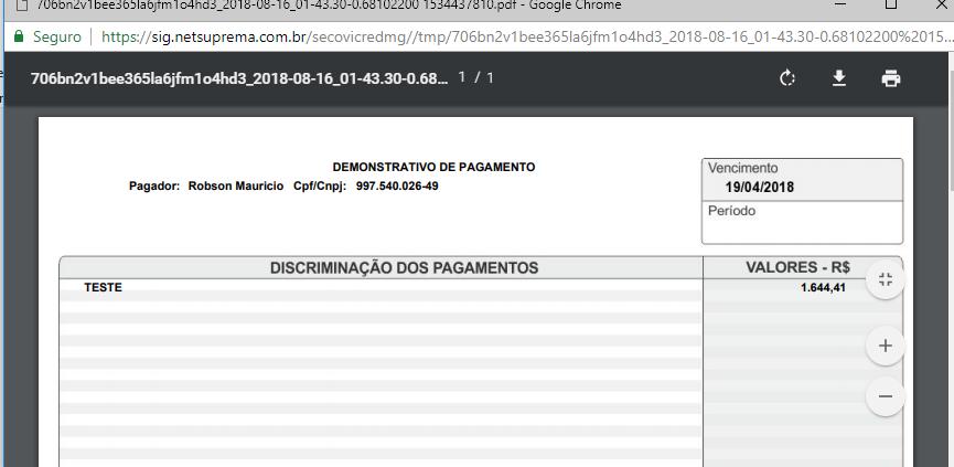 4- Irá abrir em nova aba uma página com título Cadastro de Boleto alterando, clique