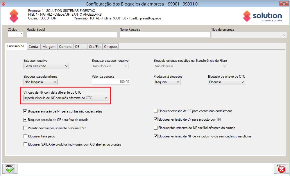 17 de 53 6. Configuração para preenchimento obrigatório do segmento no Cadastro de Cliente/Fornecedor.