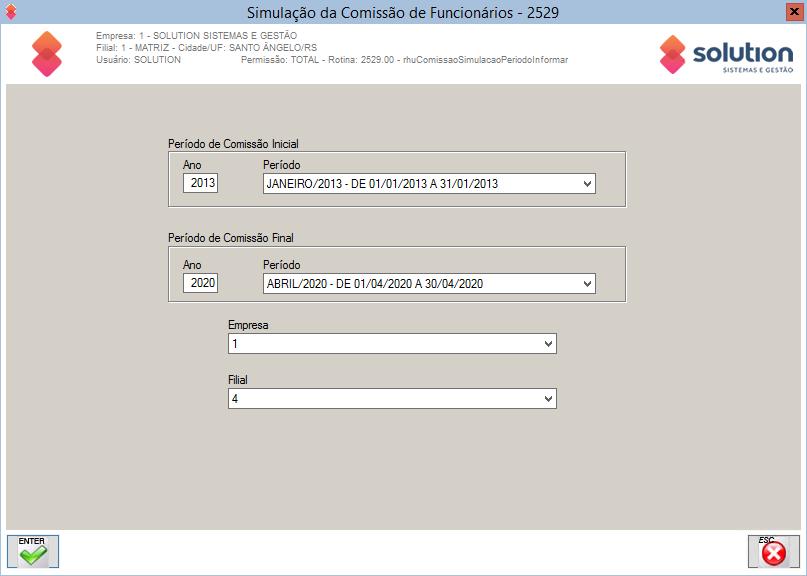 19 de 53 MÓDULO COMISSÃO 1. Relatório de simulação de comissão de funcionários.