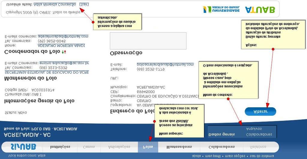 O SISUAB Principais áreas da interface gráfica do SisUAB: Figura 1. Interface gráfica do SisUAB SUBMISSÃO DOS MATERIAIS DIDÁTICOS PASSO A PASSO 1.