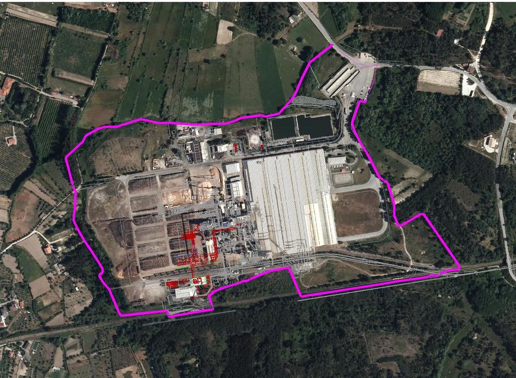 Para além disso, o projeto localizar-se-á no interior da área da unidade industrial SONAE ARAUCO, conforme ilustrado na figura abaixo, bem como o projeto em análise.