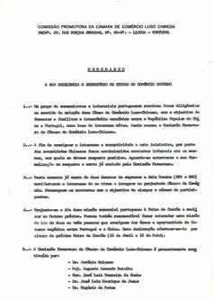 2...1978 Estabeleceram-se contactos com as autoridades chinesas com o apoio da Associação de Amizade Portugal - -China e pela iniciativa de Ma nuel Bulhosa e