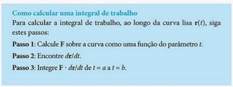 Integral de Linha de Campos Vetoriais Trabalho