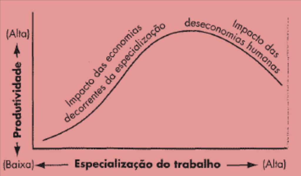 Especialização Maior produtividade, eficiência e redução de custos.