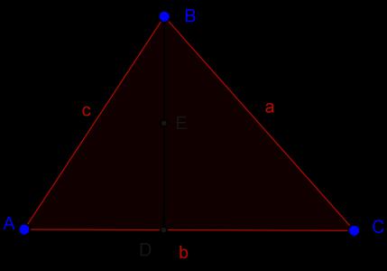 Sejam b e h, respectivamente, as medidas da base e da altura do triângulo ABC e seja l a medida do lado do quadrado. Como as áreas são iguais, tem-se que: bh = l, ou seja, l = b. h. Observa-se que l é a média geométrica entre as medidas b e h.