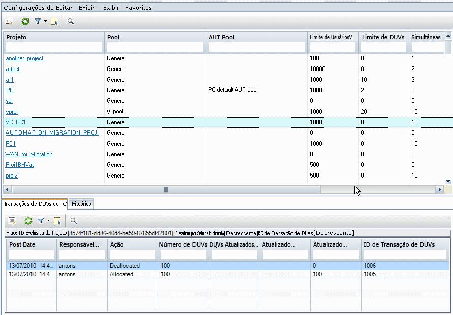 Capítulo 3: Configurações de Projeto Módulo Configurações de Projeto Esse módulo permite visualizar e gerenciar todos os projetos e suas configurações.