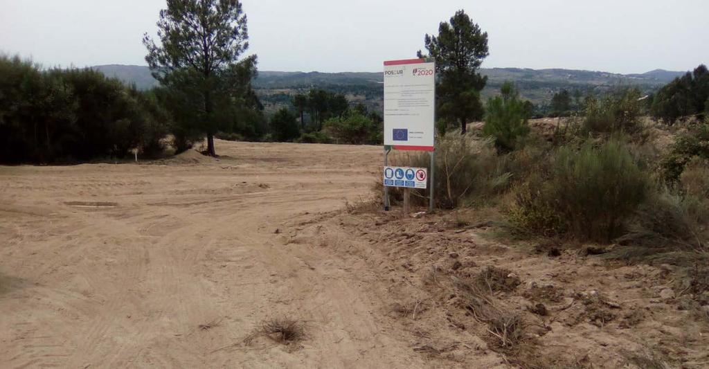 Área Mineira de Vale da Videira trabalhos de escavação e descontaminação.