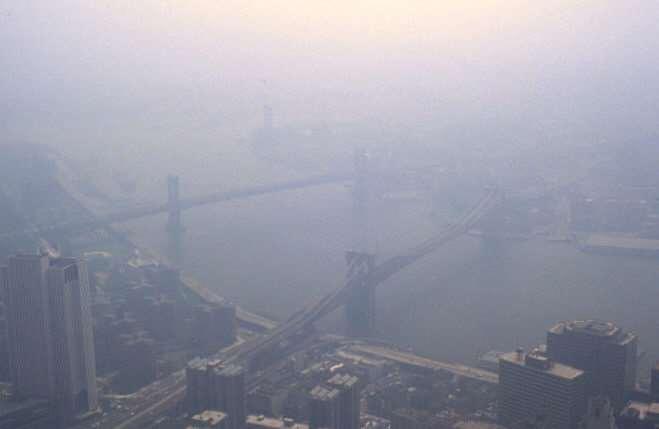 Smog Fotoquímico Smoke = Fumaça; Fog = Névoa; Smog = smoke + fog Reagentes: