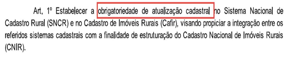 Os dados constantes do CCIR são exclusivamente cadastrais Não legitima direito de domínio ou posse (conforme preceitua o parágrafo único, do artigo 3.