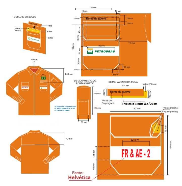 17 13. DESENHOS 13.1. MODELO A - Camisa proteção combinada FR