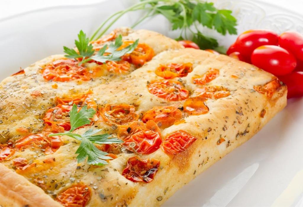 Focaccia com REX MILANO e IDEAL Farinha de trigo de média força REX MILANO IDEAL Azeite Água Emulsão de água azeite Azeite Água 3,000 kg 1,000 kg 0,016 kg 0,120 kg 0,040 kg 0,120 kg 2,400 kg 6,696 kg