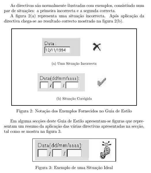 Exemplo - Directivas Exemplos Caixa nas figuras Uso de ícones Figuras suportam texto 41 Estudo de Foss et al 82 o Comparou dois manuais de Editor de Texto Manual convencional Organizado em torno das