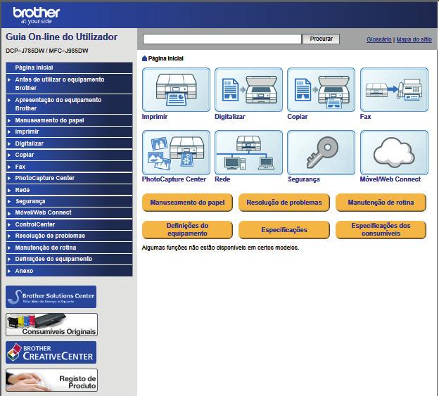 O Guia On-line do Utilizador ajuda a tirar o máximo partido do seu equipamento Esperamos que considere este manual útil.