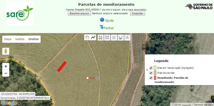 Após o usuário inserir os indicadores, as fotos e as parcelas, ele deve