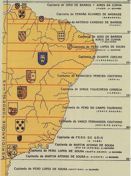 Divisão Político-Administrativa Brasileira - Síntese No período colonial efetuou-se a primeira divisão territorial do Brasil com a