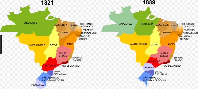 Divisão Político-Administrativa Brasileira - Síntese O Império Brasileiro foi responsável pela fixação de pouco mais de metade da extensão total das fronteiras terrestres atuais e a anexação e