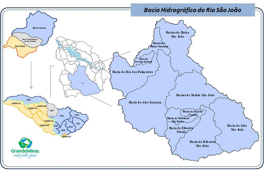 e gestão dos recursos hídricos da Bacia Hidrográfica do Rio Grande que, em âmbito nacional, tem cerca de 145.000 km² de área de drenagem, envolvendo partes do estado de Minas Gerais e São Paulo.