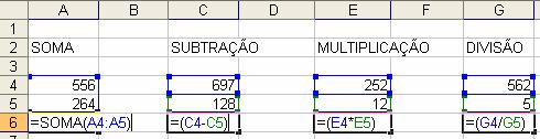 7 ATIVIDADE BROFFICE CALC 1. Abra o BrOffice Calc: Menu Iniciar > Escritório > BrOffice Calc: Digite os dados das planilhas abaixo.