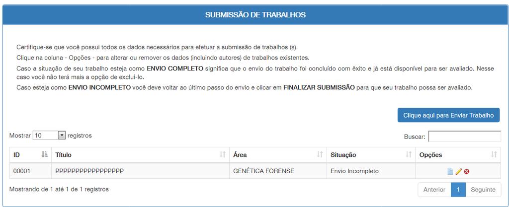 enviados pelo conferencista caso já tenha enviado algum, e