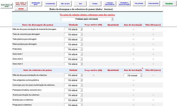 Importante: devem ser informados os valores totais gastos anualmente com a mão de obra, ou seja, esses valores incluem os seguintes itens: encargos sociais, transporte, alimentação, hospedagem, plano