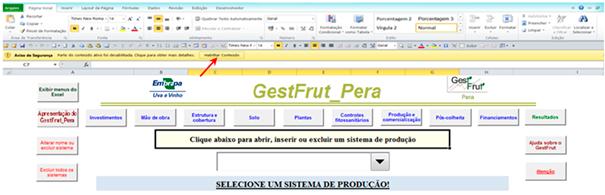 2 GestFrut_Pera: Sistema para Avaliações Econômico-financeiras da Produção de Peras Fig. 1. Ilustração do aviso de segurança do Microsoft Excel. notebooks, etc.