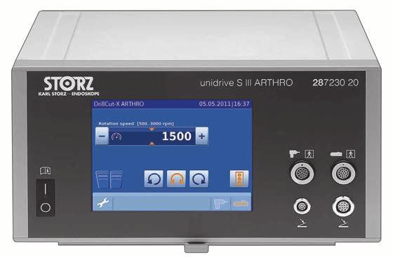 Opcional: UNIDRIVE S III ARTHRO SCB 28 723001-1 UNIDRIVE S III ARTHRO SCB, com tela colorida, controle por touch screen, duas saídas de motor, módulo SCB integrado, fonte de alimentação 100 120/230