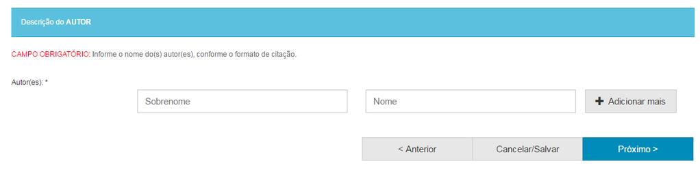 CAMPO OBRIGATÓRIO: no campo Data da publicação, informe a data em que o documento foi publicado. É necessário preencher pelo menos o ANO em que o trabalho foi publicado.