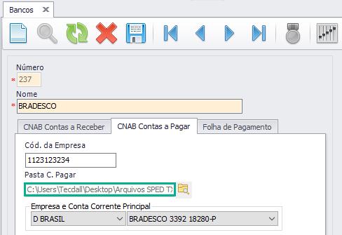 Boletos, o sistema gera o arquivo CNAB na pasta indicada e também exibe na tela os boletos para impressão.