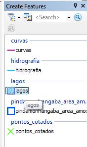 no aplicativo ArcMap, deve-se seguir o procedimento: Start Editing > selecionar o plano de informação