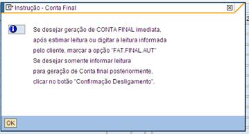 12/20 A fatura do período final deverá ser entregue ao cliente para pagamento