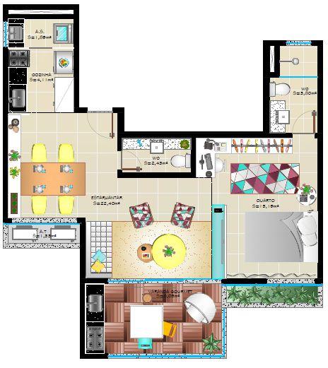 (2015) Figura 4 - Proposta Layout 2 Fonte: