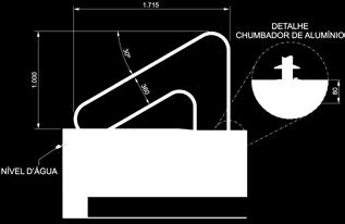 Corrimão externo em aço inox para Piscina - Pasamano