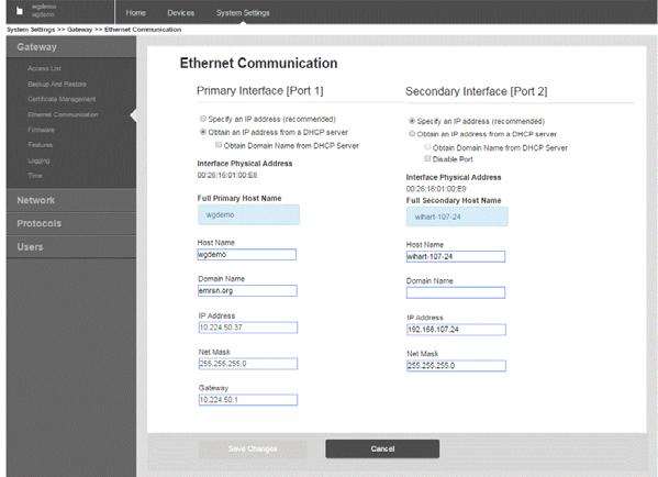 Guia de início rápido 3.3 Configure o gateway Para concluir a configuração inicial para o Gateway: 1. Acesse a página da web padrão para o Gateway em https://192.168.1.10. a. Faça login como usuário: admin b.