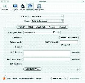 Opção B > Configuração do Macintosh Para configurar o dispositivo Gigaset, é preciso configurar o computador para obter um endereço IP de um servidor DHCP.