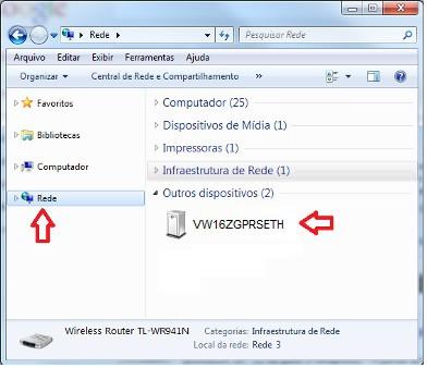 P á g i n a W e b IDENTIFICANDO O DISPOSITIVO NA REDE A VWZGPRSIP possui recurso Universal Plug and Play (versões do Windows compatíveis: Vista ou superior).