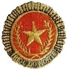 Subtenentes e sargentos: Forma esférica composta na parte central por uma estrela dourada circunscrita por um aro da mesma cor em campo vermelho.
