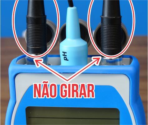 proteção emborrachada do conector) e remova a sonda, puxando através da proteção emborrachada, NUNCA pelo cabo!