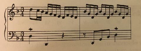Exemplo 4-4: Bach, O Cravo Bem Temperado, II, Prelúdio N. 6 Exemplo 4-5: Bach, Suíte Francesa N.